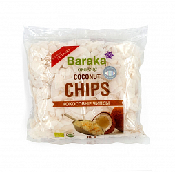Кокосовые чипсы необжаренные, Baraka Органик 80 гр